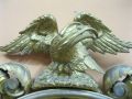 A regency giltwood convex mirror. Thumbnail 2