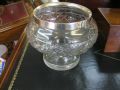 A silver rimmed cut glass bowl Thumbnail 2