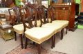 Set of six mahogany hepplewhite dining chairs Thumbnail 2