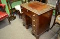 19th century mahogany desk with brass gallery Thumbnail 2