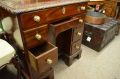 19th century mahogany desk with brass gallery Thumbnail 3