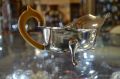 Silver sauce boat with ivory handle Thumbnail 3