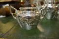 Victorian three piece silver tea set Thumbnail 4