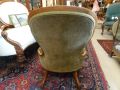 Victorian mahogany low chair Thumbnail 2