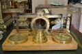 Oak and brass scales set Thumbnail 3