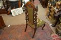 Victorian mahogany low chair Thumbnail 4