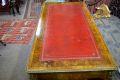 Fine19th century burr walnut writing table with leather top and inlay . Thumbnail 4