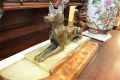 Art deco bronze & marble dog group Thumbnail 3